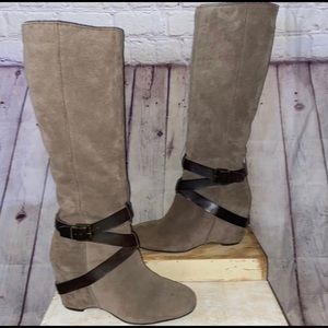 Franco Sarto Hidden Wedge Boots Size 9